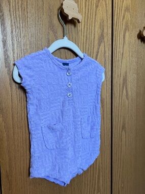 Lavender Terry Romper